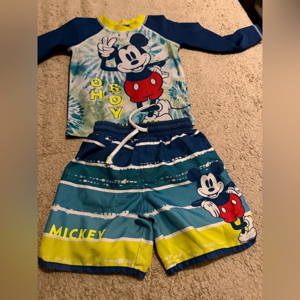 Disney Mickey Mouse Shirt with Yellow and Blue Accents